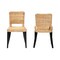 Bali & Pari Dermot Modern Bohemian Wood and Natural Rattan 2-Piece Dining Chair Set 238-2PC-13217-ZORO - alternate 3